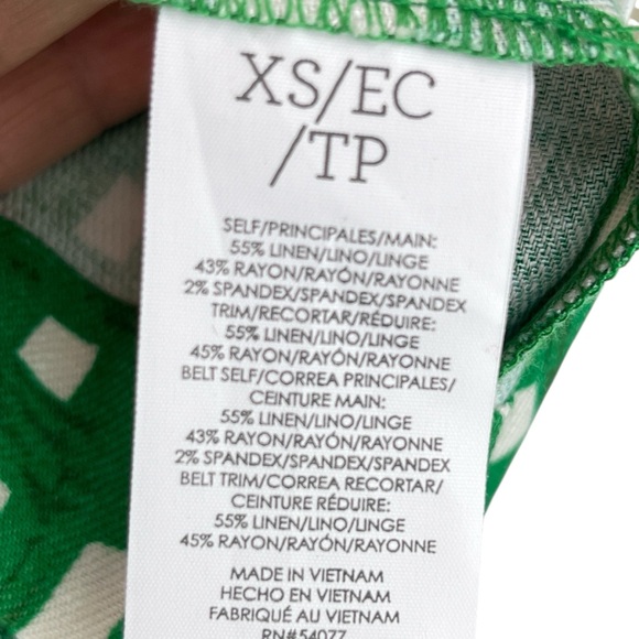 Cabi Circuit Jacket Green White Trench Coat Jacket Linen Blend Sz XS - Picture 15 of 16